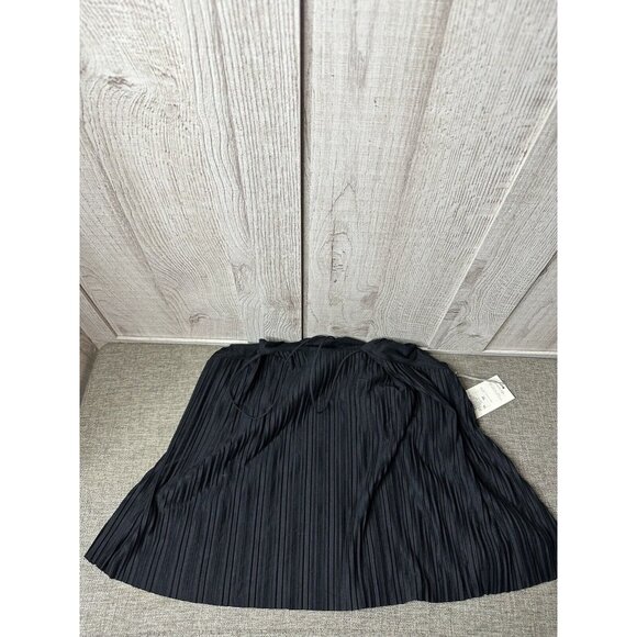 A New Day Womens Cami Shirt Tank Top XL Black Plisse Classic Boho Chic Dressy - Picture 4 of 6